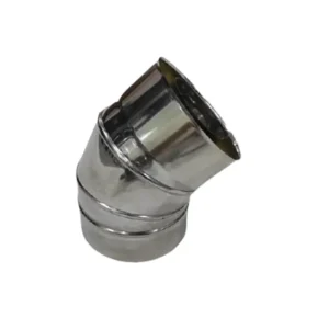 Diam: 80mm-130mm Curva em Inox Bifluxo 45.º