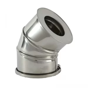 Diam: 150mm-200mm Curva em Inox Duplo 45.º