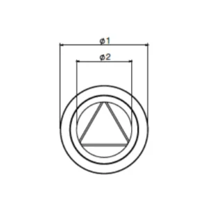 Diam 80mm Espelho de Remate com Mola Vitrificado Branco