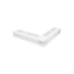 Grelha Túnel Canto Assimétrico 700x500x70 Aço PintadoBranco